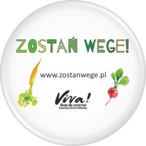 Przypinka Zostań wege!