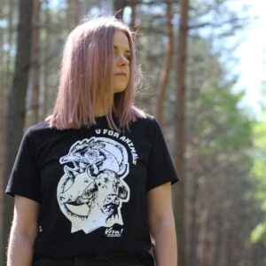 Koszulka damska V for Vegan