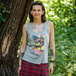 Koszulka damska na ramiączkach KOŃ - ZWIERZĘ TOWARZYSZĄCE