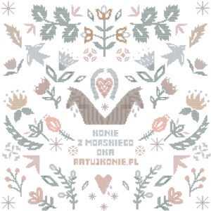 Wzór do haftu krzyżykowego: motyw Konie z Morskiego Oka